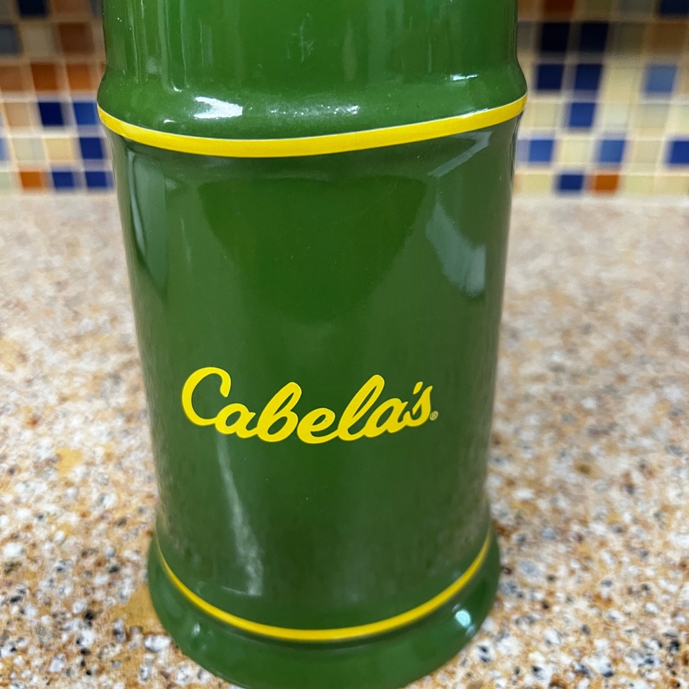 Cabela's Green and Yellow Ceramic AK-47 Mug